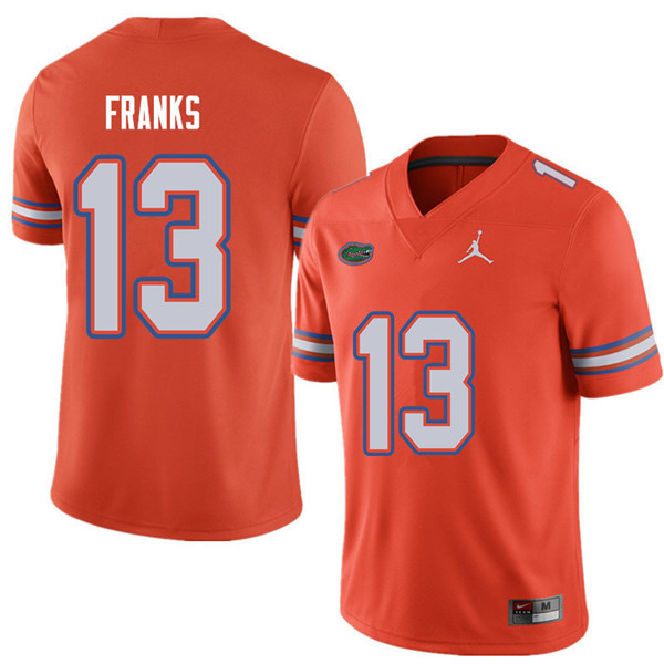 Jordan Brand Men #13 Feleipe Franks Florida Gators College Football Jerseys Sale-Orange - Click Image to Close